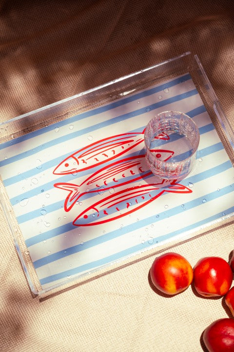 Red Fish Tray