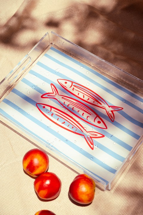 Red Fish Tray